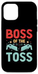 Coque pour iPhone 14 Pro Boss Of The Toss Cornhole Sac poire à lancer de maïs