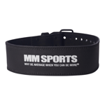 MM Sports Leather Belt PRO - Vektløfterbelte, svart - L