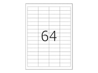 Herma Special - Vit - 48.3 X 16.9 Mm 1600 Etikett (Er) (25 Ark X 64) Permenenta Självhäftande Matta Ogenomskinliga Korrigerings/Täcknings-Pappersetiketter