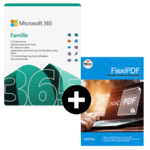 Pack Microsoft 365 Famille - 6 utilisateurs - Abonnement 1 an + FlexiPDF Home &amp; Business - 3 PC - licence perpétuelle