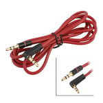 Compatible 3.5mm Stereo Jack to Jack Audio Headphone Cable without LOGO for Monster Beats Dr. Dre Studio, Solo HD, Pro Detox (Red)