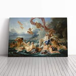 Big Box Art Canvas Print Wall Art Francois Boucher Triumph of Venus | Mounted & Stretched Box Frame Picture | Home Decor for Kitchen, Living Room, Bedroom, Hallway, Multi-Colour, 30x20 Inch