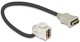 DeLOCK Keystone modul med kabel, HDMI ho - ho, 22cm, grå
