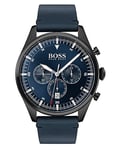 BOSS Montre Chronographe à Quartz pour Homme avec Bracelet en Cuir Bleu - 1513711