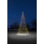 8M flaggstang julebelysning - 1500 LEDlys - Fairybell