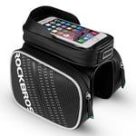 ROCKBROS bicycle bike top tube bag with touch screen window for 5.8-inch Smartphone - Meteor