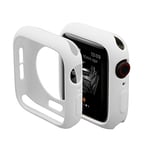 Boîtier de Montre Souple en TPU Souple de 41 mm Compatible avec Apple Watch Series 4/5/6/SE, Protection complète, résistant aux Rayures, Ultra Fin en TPU pour iWatch Blanc