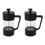 2X French Press Coffee & Tea Maker 12Oz, Thickened Borosilicate Glass Coffe B3Z7