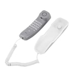 Yunir Wall Mounted Wired Telephone, Noise Cancelling Last Number Redial Anti-interference Wall Landline Telephone for Hotel/Office/Elevator(White)