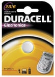 Duracell CR 2016 single use battery CR2016 lithium 3 V batteries (single use battery, CR2016, lithium, button/coin, 3 V, 1 piece).