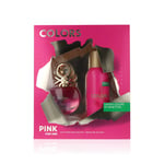 Colors De Benetton Pink for Her Giftset EDT Spray 50ml+Deodorant Spray 150ml