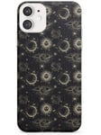 Small Suns, Moons & Clouds Astrological Slim Phone Case for iPhone 12 Mini TPU Protective Light Strong Cover with Zodiac Vintage Stars Space Moons