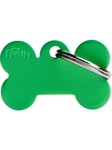 MyFamily ID Tag Basic collection Small Bone Green in Aluminum