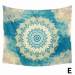 Polyester Rectangle Flower Print Tapestries Diy Home Decor Wall E