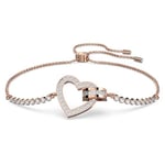 Swarovski armbånd Lovely bracelet Heart, White, Rose gold-tone plated - 5636443