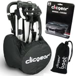 CLICGEAR 3.5+ GOLF TROLLEY WHEEL COVERS / KEEP YOUR CAR BOOT CLEAN