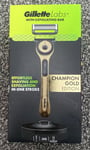 GILLETTE LABS MEN'S CHAMPION GOLD EDITION RAZOR WITH EXFOLIATING BAR & STAND/S5