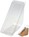 Venuscello® 75 x Deep Fill Sandwich / Lunch / Party Wedge / Box with Hinged Lid -11 x 11 x 6cm