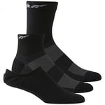 Reebok Unisex Active Foundation 3 Pairs Ankle Socks, Black, XL UK