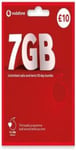 Vodafone SIM Card UK PAYG £10 Bundle -7GB + Unlimited Calls & Texts 30 day 10