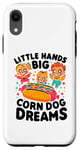 Coque pour iPhone XR Little Hands Big Corn Dog Dreams Corndog Saucisse Hot Dog