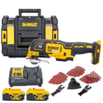 DeWalt DCS355 18V Brushless Oscillating-Multi Tool With Accessories + 2 x 5.0...