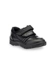 Start-Rite Luke Leather Double Riptape Football Boys School Shoes - Black