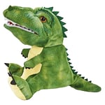 Kögler 90543-Marionnette à Main Dinosaure T-Rex en Vert, Figurine en Peluche d'env. 30 cm pour Le Jeu de marionnettes, Les Spectacles et comme conteur fantaisiste, 90543, Multicolore