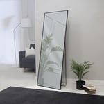Norbe Miroir de Sol 165x60cm | Miroir Mural Moderne rectangulaire | Miroir de Sol|Miroir Long Mural|Grand Miroir de Sol |Miroir de Chambre (Noir, 165 x 60 cm)