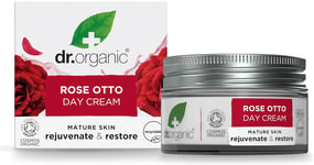 Dr Organic Rose Otto Day Cream, Moisturising, Wrinkles, Natural, Vegan, Cruelty-
