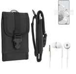 For Xiaomi 12T Pro + EARPHONES Belt bag outdoor pouch Holster case protection sl
