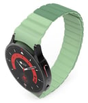 System-S Bracelet 20mm en Silicone Magnétique pour Samsung Galaxy Watch 5 4 Vert, vert, Eine Grösse