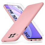 Richgle Xiaomi Mi 10T Lite 5G Case & Tempered Glass Screen Protector, Slim Soft TPU Silicone Protective Case Cover Shell For Xiaomi Mi 10T Lite 5G - Pink RG80770