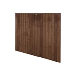 Forest Garden 6ft x 5'6ft Pressure Treated Brown Closedboard Fence Panel 1.83m x 1.68m