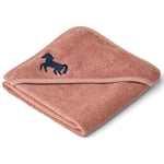 Liewood Batu Handduk Med Huva Horses/Dark Rosetta | Rosa | 0