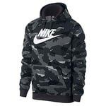 Nike M NSW Club Camo Hoodie PO BBGX Sweat-Shirt Homme, Cool Grey/Anthracite/White, FR : L (Taille Fabricant : L)