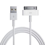 5 Pack of White 30-Pin USB Cable 1 Metre Long Compatible with Apple iPhone 4 4S 3G 3GS Apple iPad 1st 2nd 3rd Gen iPod 5th Gen classic nano, Gen Touch
