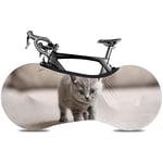 L.BAN Sweet-Heart Bicycle Wheel Cover, Durable Scratch-Proof Protect Gear Tire Bike Cover - British Shorthair Kitty - Blue Cat Kitten