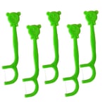 100pcs Dental Handle Floss Pick Teeth Care Cleaner with Cute Cartoon Stick for Kids Children