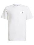 Boys, adidas Originals Junior Trefoil Short Sleeve T-Shirt  - White, White, Size 9-10 Years