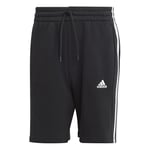 adidas Men Essentials Fleece 3-Stripes Shorts, M Tall Black