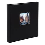 Goldbuch Album Photo avec Découpe, Bella Vista, 30 X 31 Cm, 60 Pages Blanches avec Intercalaires Glassine, Lin, Noir, 27897