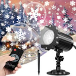 Lampe de projection led Projecteur de flocon de neige de Noël extérieur Lumières IP65 Lampe de projecteur de flocon de neige étanche avec