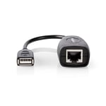 Aktiv USB-kabel | USB 1.1 | USB-A Hane | RJ45 Hona | 12 Mbps | 0.20 m | Rund | Nickelplaterad | PVC | Koppar | Låda