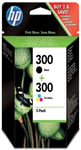 2 Original HP 300 Black & Colour Ink Cartridges Pack for C4680 C4780 C4610 Print