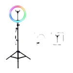 LED-ljusringar, Dimbar 0-100% Ljusstyrka, RGB Selfie Ring Light, 11stand-RGB