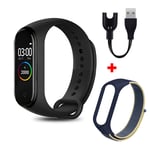 XSHIYQ Smart Bracelet Fitness Tracker Blood Pressure Monitoring Bluetooth Smart Wristband Pedometer Sport Smart Watches adjustable Black