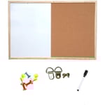 Kombination av whiteboard och korktavla, 11,8 x 15,7 tum