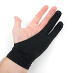 DURAGADGET Two Finger Anti-fouling Lycra Drawing Glove (Black) for Right or Left Hand - Compatible with XP-Pen G430S 4x3 Inch Graphics Tablet