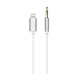 Adapter audio till iPhone Lightning 8-pin + Jack 3,5mm Vit kabel - TheMobileStore Laddare & kablar